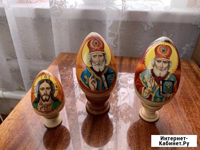 Яйца расписные деревянные. Ручная работа Энгельс - изображение 1