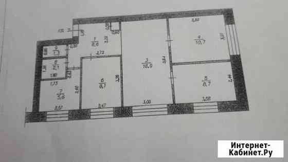 4-к квартира, 60 кв.м., 2/5 эт. Березовский