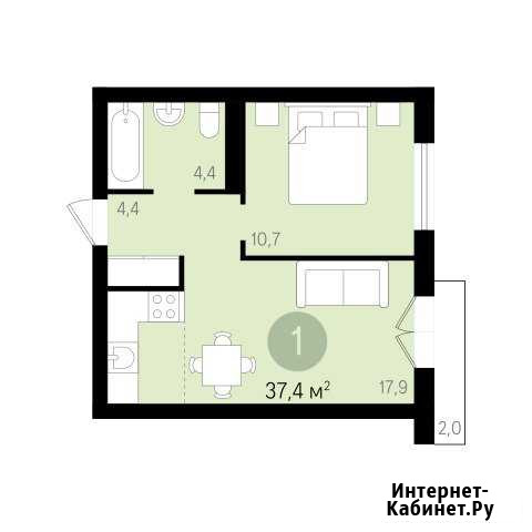1-к квартира, 37.3 кв.м., 7/9 эт. Новосибирск - изображение 1