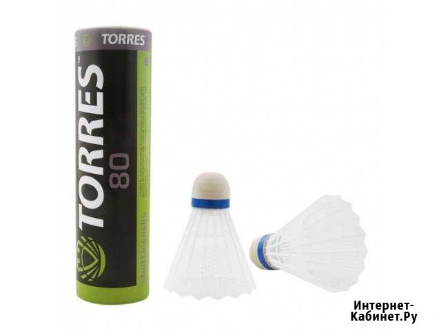 Воланы для бадминтона Torres 80, цв.белый Вологда - изображение 1