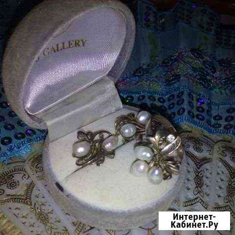 Комплект из серебра С речным жемчугом Мурманск
