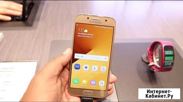 SAMSUNG A3 (2017) Gold 4G NFC оригинал гарантия Екатеринбург - изображение 1