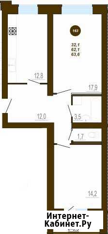 2-к квартира, 63.6 кв.м., 2/10 эт. Тверь - изображение 1