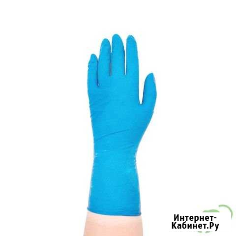 Перчатки латексные HighRisk голубые Тверь - изображение 1