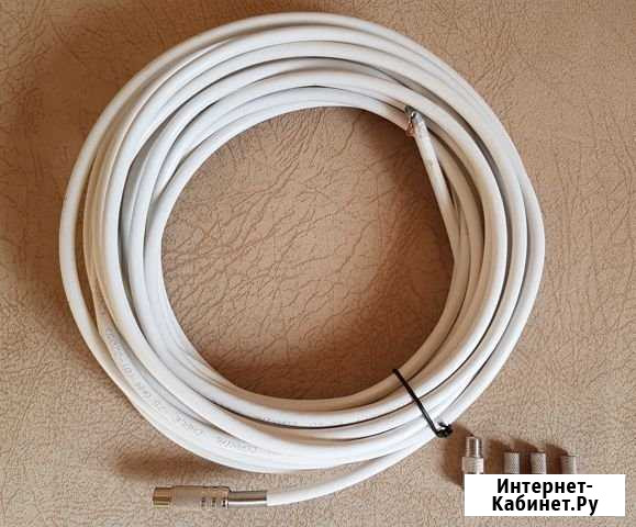 Кабель коаксиальный RG-6U 75 Ом 10м + штекеры Липецк - изображение 1