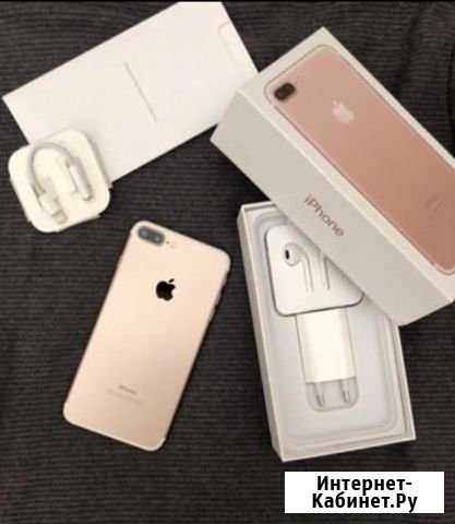 iPhone 7 plus на 128 гб цвет розовое золото Сарапул - изображение 1