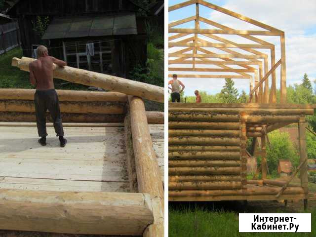 Баня, дом из сруба 5.02х6.04, бревно, с верандой Серпухов - изображение 1