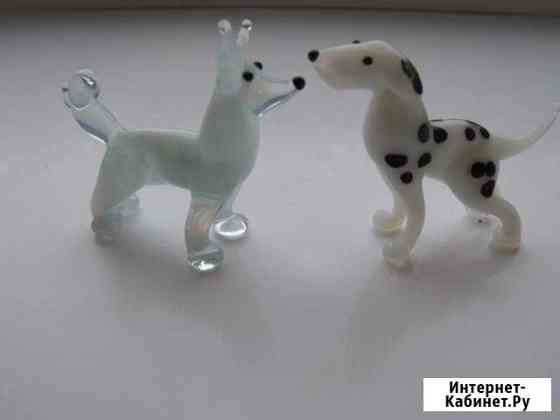 Фигурки маленькие собачки, цветное стекло (Европа) Брянск