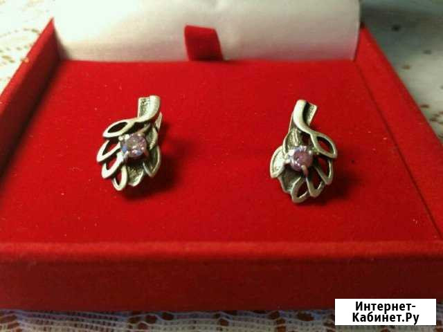 Серьги листики Новосибирск - изображение 1