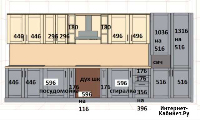 Новый готовый кухонный гарнитур 4,5 метра Йошкар-Ола - изображение 1