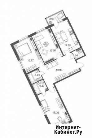 3-к квартира, 94.2 кв.м., 2/4 эт. Токсово