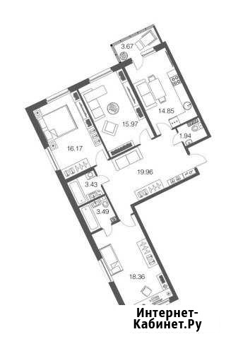 3-к квартира, 94.2 кв.м., 2/4 эт. Токсово - изображение 1
