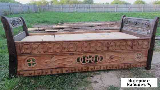 Кровать + столик + сундук. Ручная работа. 1800-х г Котлас