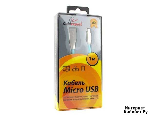 Кабели USB AM microB Cablexpert CC G mUSB01Bl 1M Тверь - изображение 1