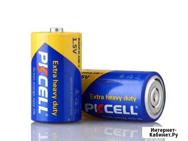 Солевые батарейки pkcell R20P 2B тип D R20 2 шт Тверь - изображение 1