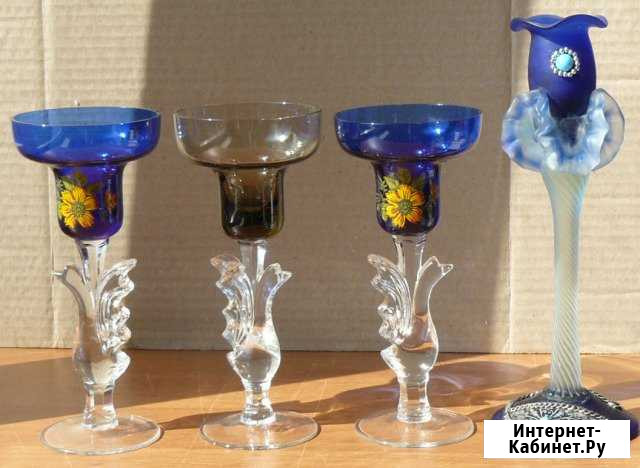 Подсвечники Гусь-Хрустальн.+иранский металл/стекло Кострома - изображение 1