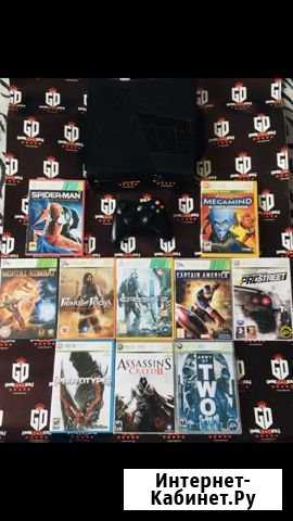 Xbox 360 slim 250 Гб шитый Lt 3.0+ много игр Калуга - изображение 1