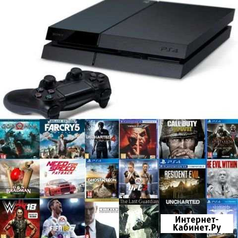 Sony PS 4 500Gb в упаковке + 12 крутых игр Пенза - изображение 1