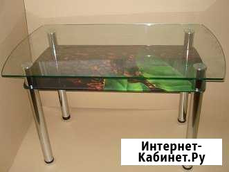 Стол обеденный стеклянный с фотопечатью Новочеркасск - изображение 1