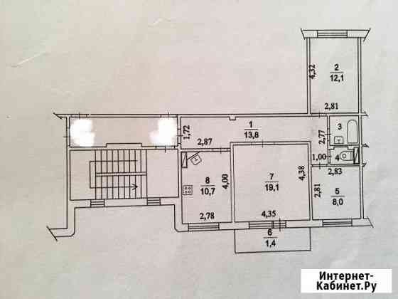 3-к квартира, 69.1 кв.м., 5/5 эт. Ильинское