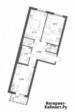 2-к квартира, 70.2 кв.м., 3/4 эт. Токсово