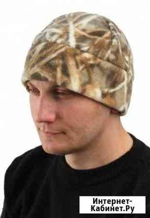 Шапка флисовая для охоты камуфляж Осока Калининград
