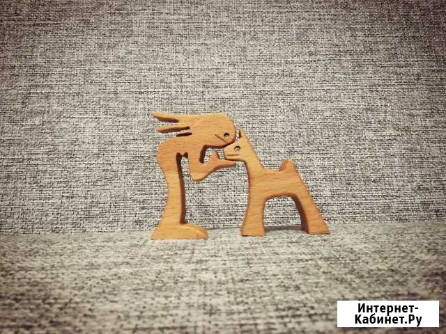 Фигурки из массива бука, девушка и собака Петрозаводск - изображение 1