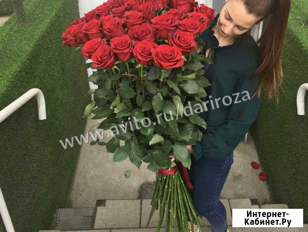 25 роз 120 см. Доставка Челябинск - изображение 1