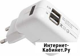 Сетевое зарядное устройство 2-USB 3.1А, белое Казань - изображение 1