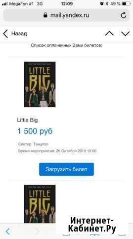 Little big 2 билета на сегодня 26 октября Калининград - изображение 1