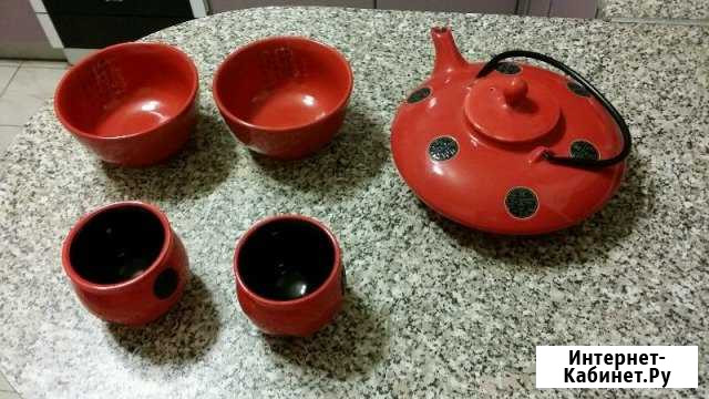 Сервиз японский (чайник + две чашки + две пиалы Ярославль - изображение 1