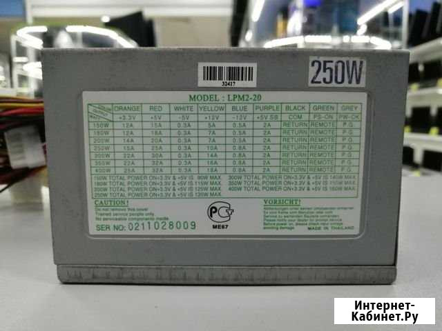 Блок питания ATX 250Wt LPM2-20. Гарантия Набережные Челны - изображение 1
