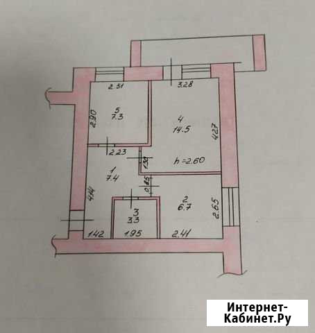 2-к квартира, 50.9 кв.м., 4/9 эт. Елец - изображение 1