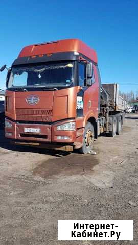 Тягач FAW J6 са4250 С манипулятором и полуприцепом Кировск - изображение 1