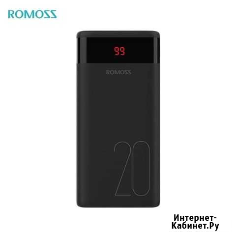 Аккумулятор Romoss 20000 (type-c) c дисплеем чёрны Киров - изображение 1