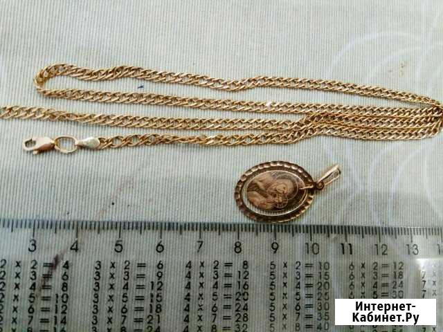 Цепочка (50 см; 3,64г; 585) + иконка (1,5г; 585) Раменское - изображение 1