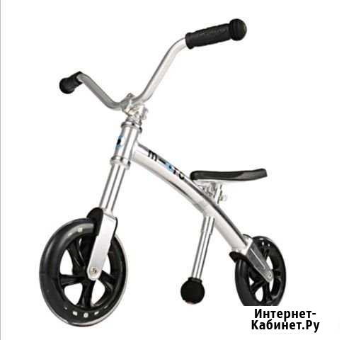 Беговел Micro G-Bike Chopper серебристый Красногорск - изображение 1