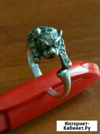 Кольцо пантера гепард 18 размер серебро 925 Нальчик