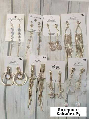 Серьги со стразами,новые Иркутск - изображение 1