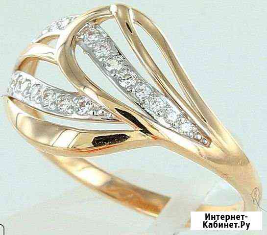 Кольцо с фианитами. Золото 585 пробы, Размер 18 Воронеж