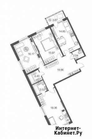 3-к квартира, 94.3 кв.м., 1/4 эт. Токсово