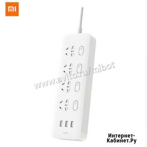 Xiaomi Mijia Power Strip 4 розетки 3 USB Новосибирск - изображение 1