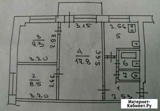 3-к квартира, 49 кв.м., 4/5 эт. Великий Новгород