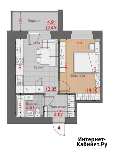 1-к квартира, 35.7 кв.м., 7/7 эт. Великий Новгород - изображение 1