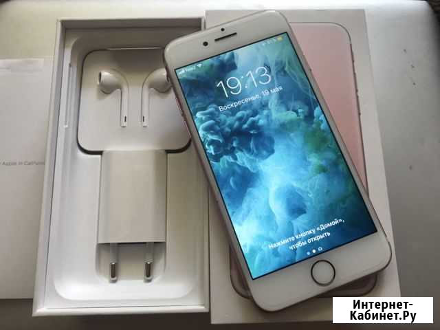 iPhone 7 128gb gold рст с полным комплектом Волгоград - изображение 1