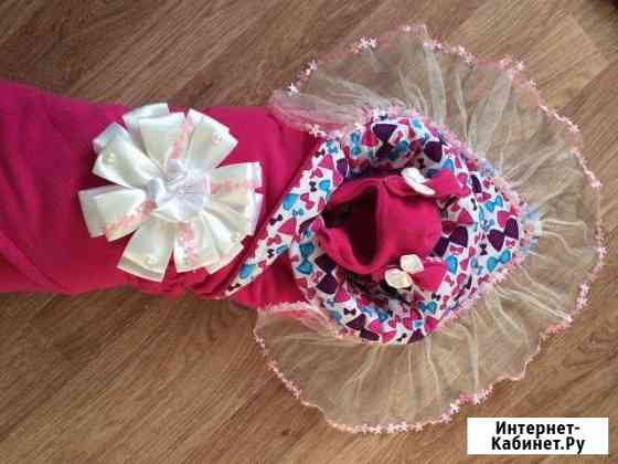 На выписку новое одеяло конверт шапочка демисезон Красноярск