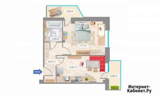 1-к квартира, 54.7 кв.м., 9/9 эт. Киров