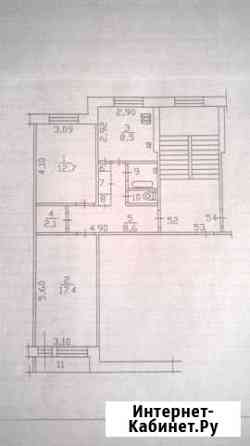 2-к квартира, 55.3 кв.м., 3/5 эт. Луга