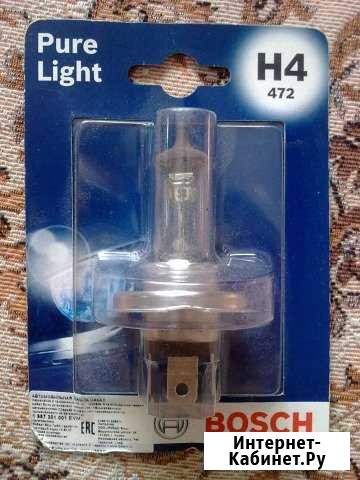 Лампа галогенная bosch H4 Pure Light 12V 60/55W Новоуральск - изображение 1