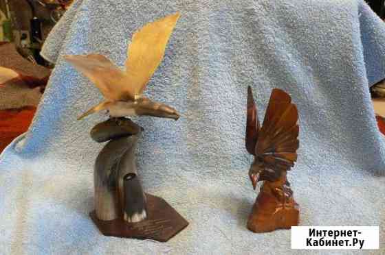 Статуэтка орла, резьба (рог, дерево), СССР Киров